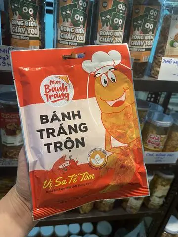 Hình ảnh Bánh Tráng Trộn Sa Tế Tôm