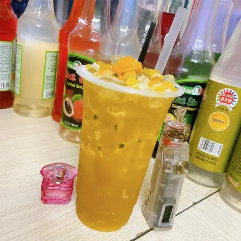 Hình ảnh Trà xoài chanh leo(có xoài)