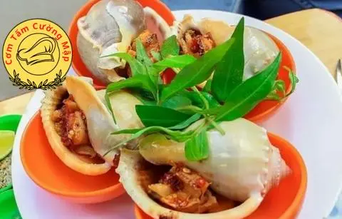 Hình ảnh ốc tỏi nướng muối ớt thơm lừng 1 con