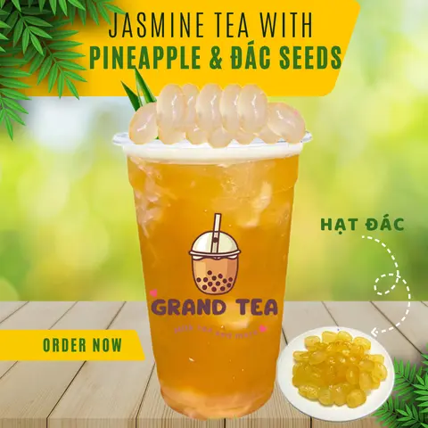 Hình ảnh Trà lài đác thơm/Jasmine Tea with Pineapple & Đác Seeds