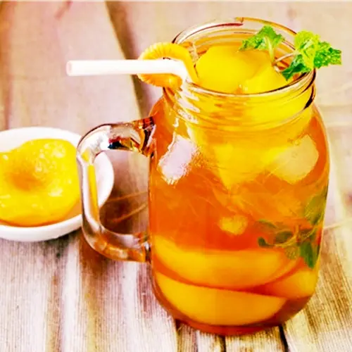 Hình ảnh Hồng Trà Đào Có Miếng Đào/ Ly Lớn