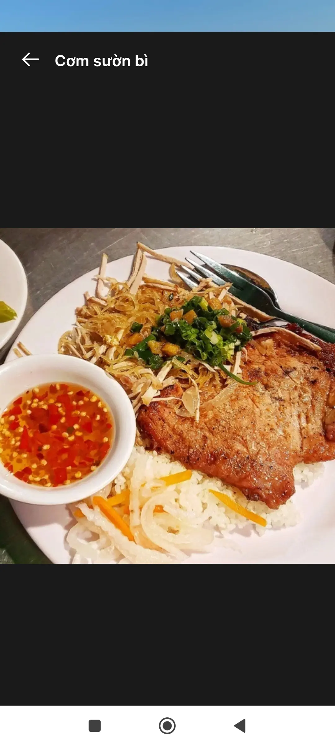 Hình ảnh cơm sườn bì