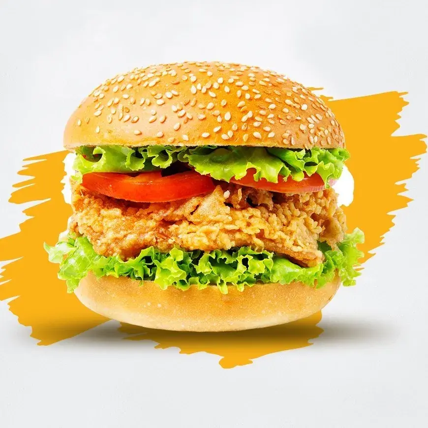 Hình ảnh Burger gà + Coca