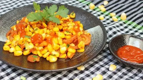 Hình ảnh bắp xào trứng muối 