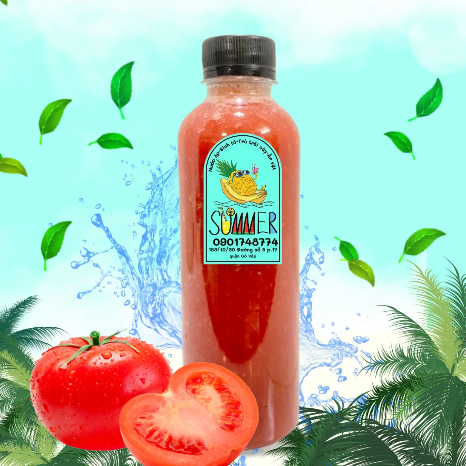 Hình ảnh Nước Ép Cà Chua Chai 330ml 