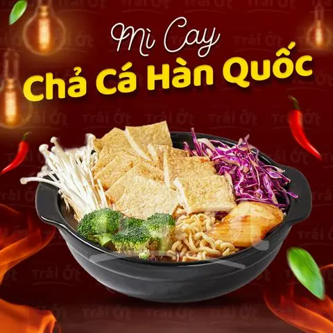 Hình ảnh Mì Cay Kim Chi Chả Cá Hàn Quốc