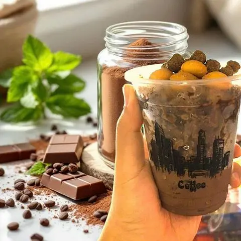 Hình ảnh Cacao tự nấu dầm bánh gấu