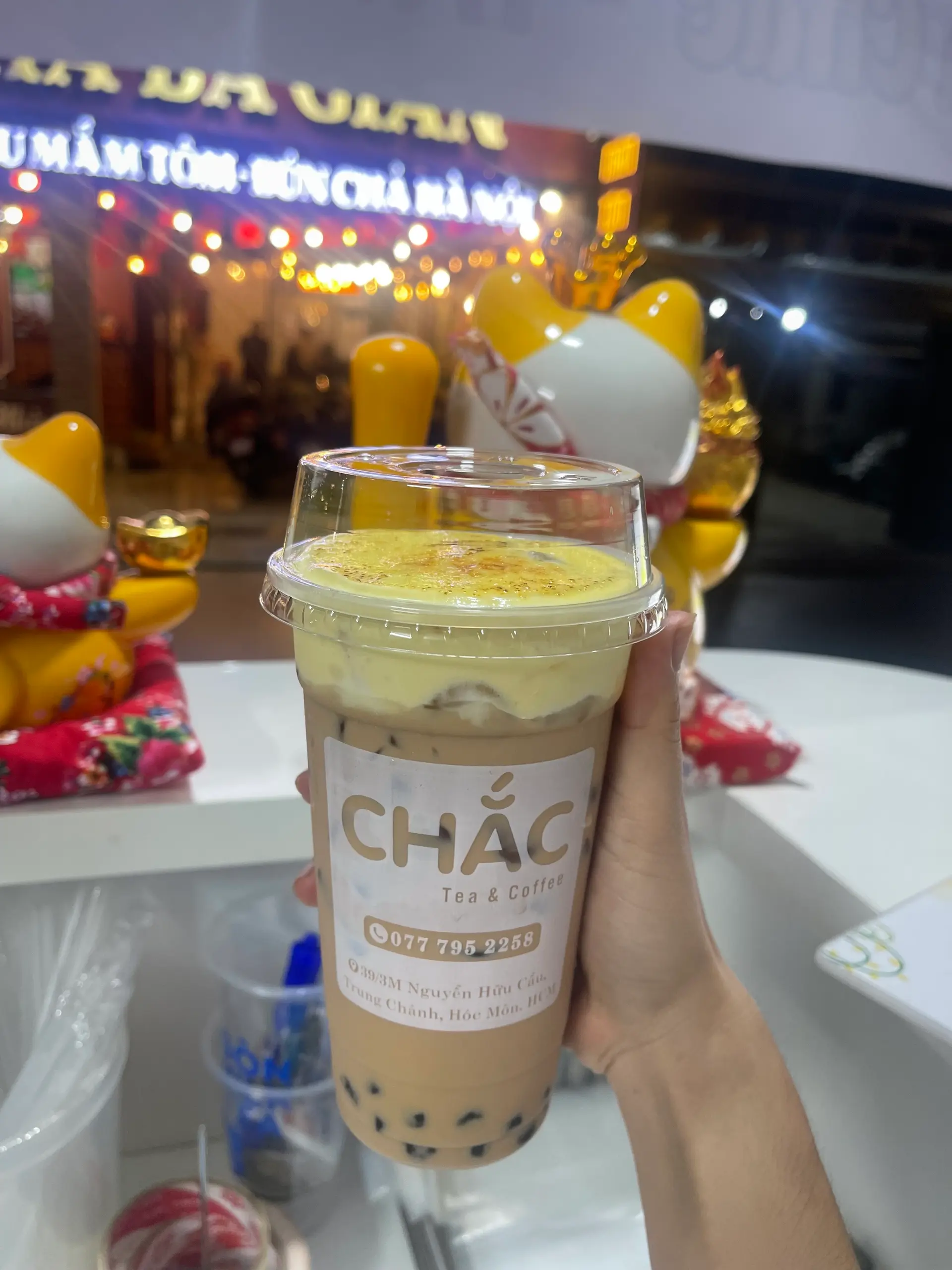 Hình ảnh Trà sữa kem trứng nướng( chưa topping)