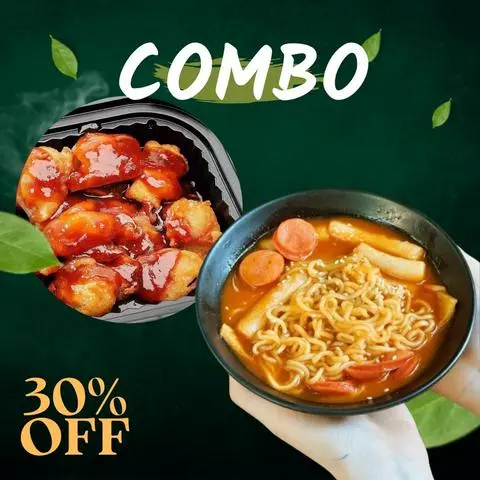 Hình ảnh COMBO BAO NO (1 người): Gà Sốt Truyền Thống + Mì Tok Truyền Thống
