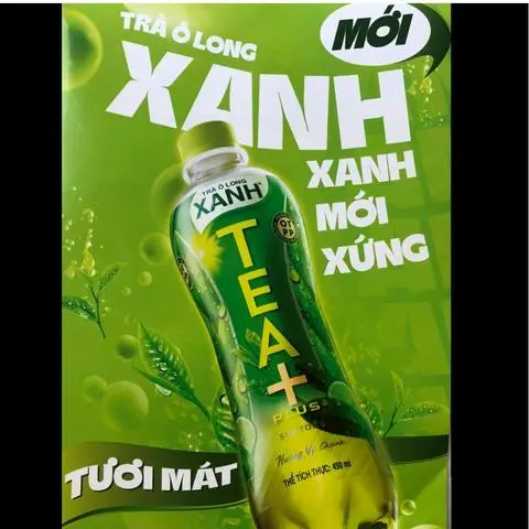 Hình ảnh Trà Ô Long Xanh Tea + Plus (450ml)