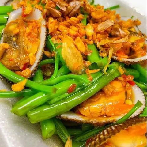 Hình ảnh SÒ LÔNG XÀO RAU MUỐNG