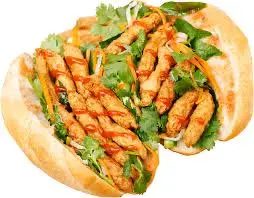 Hình ảnh Bánh mì heo quay chả cá