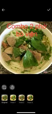 Hình ảnh Combo 2 tô phở bò viên