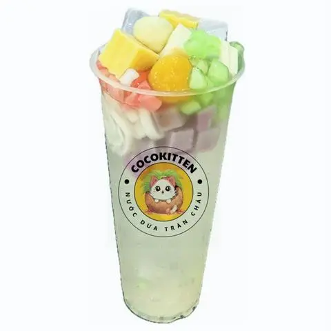 Hình ảnh Nước dừa full topping (500ml)