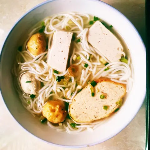 Hình ảnh bún mọc chả 