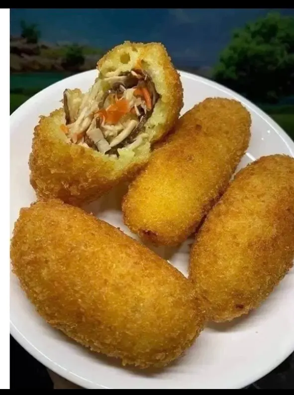 Hình ảnh Xôi gà nấm chiên giòn 