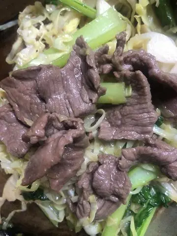 Hình ảnh bò xào cải