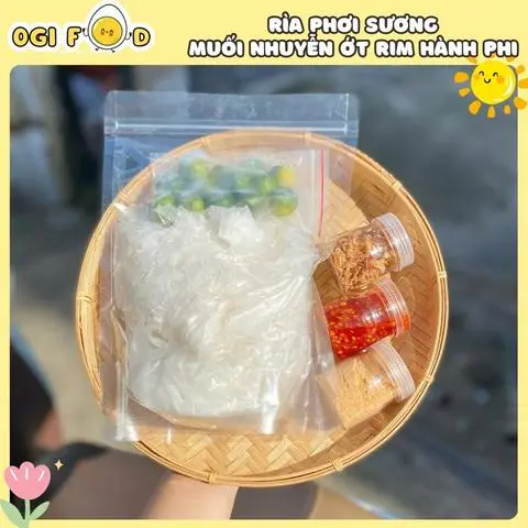 Hình ảnh Combo Rìa Phơi Sương Ớt Rim Muối Nhuyễn Hành Phi Nhỏ