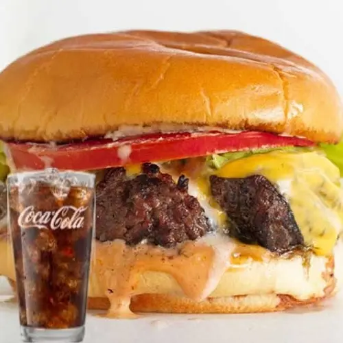 Hình ảnh Combo Hamburger bò trứng + coca 500ml