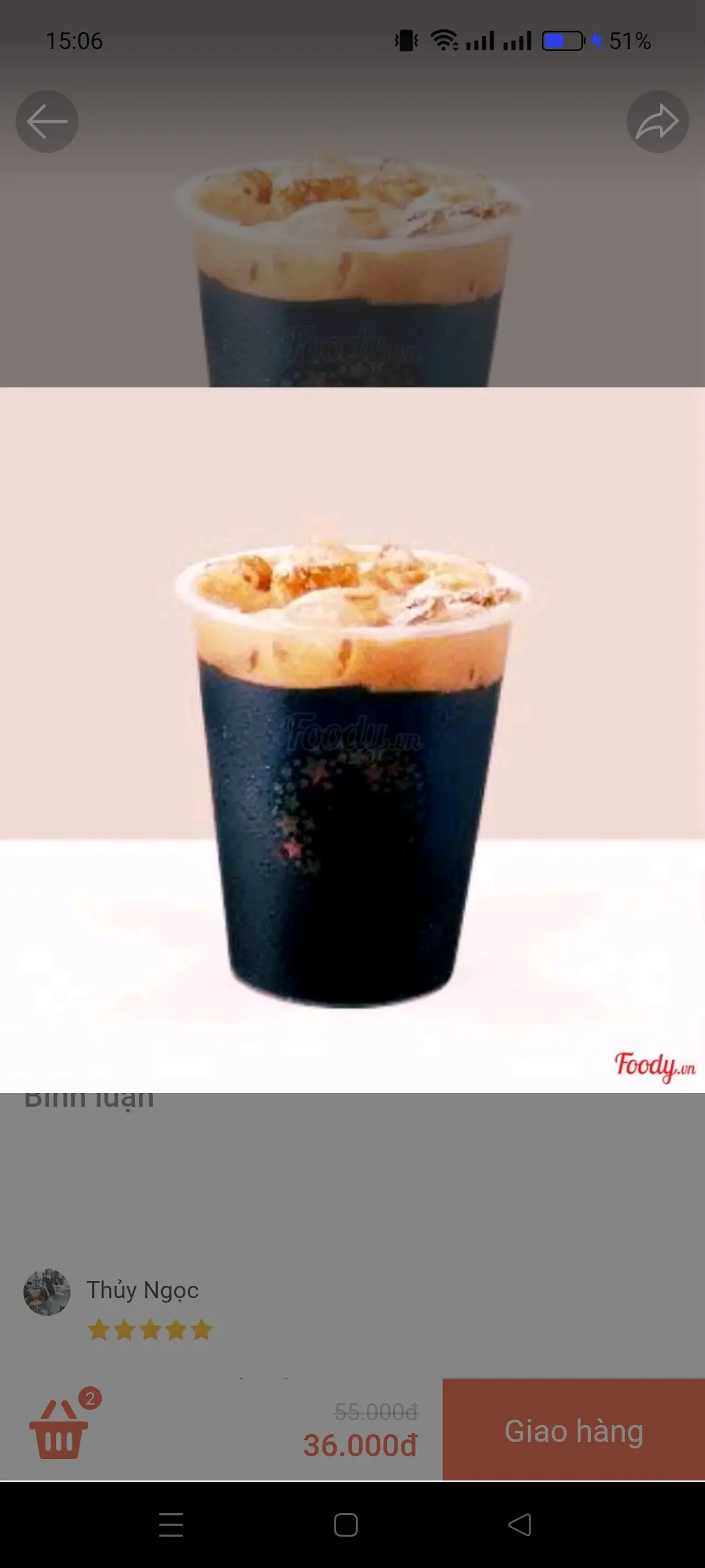 Hình ảnh Cà phê đen pha máy