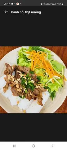 Hình ảnh Bánh hỏi thịt nướng mắm chua ngọt 