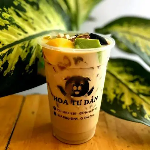Hình ảnh Trà sữa Hoa Tư Dẫn size L topping thập Cẩm