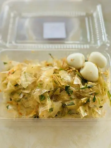 Hình ảnh Bánh Tráng Phơi Sương Trộn Muối Tỏi