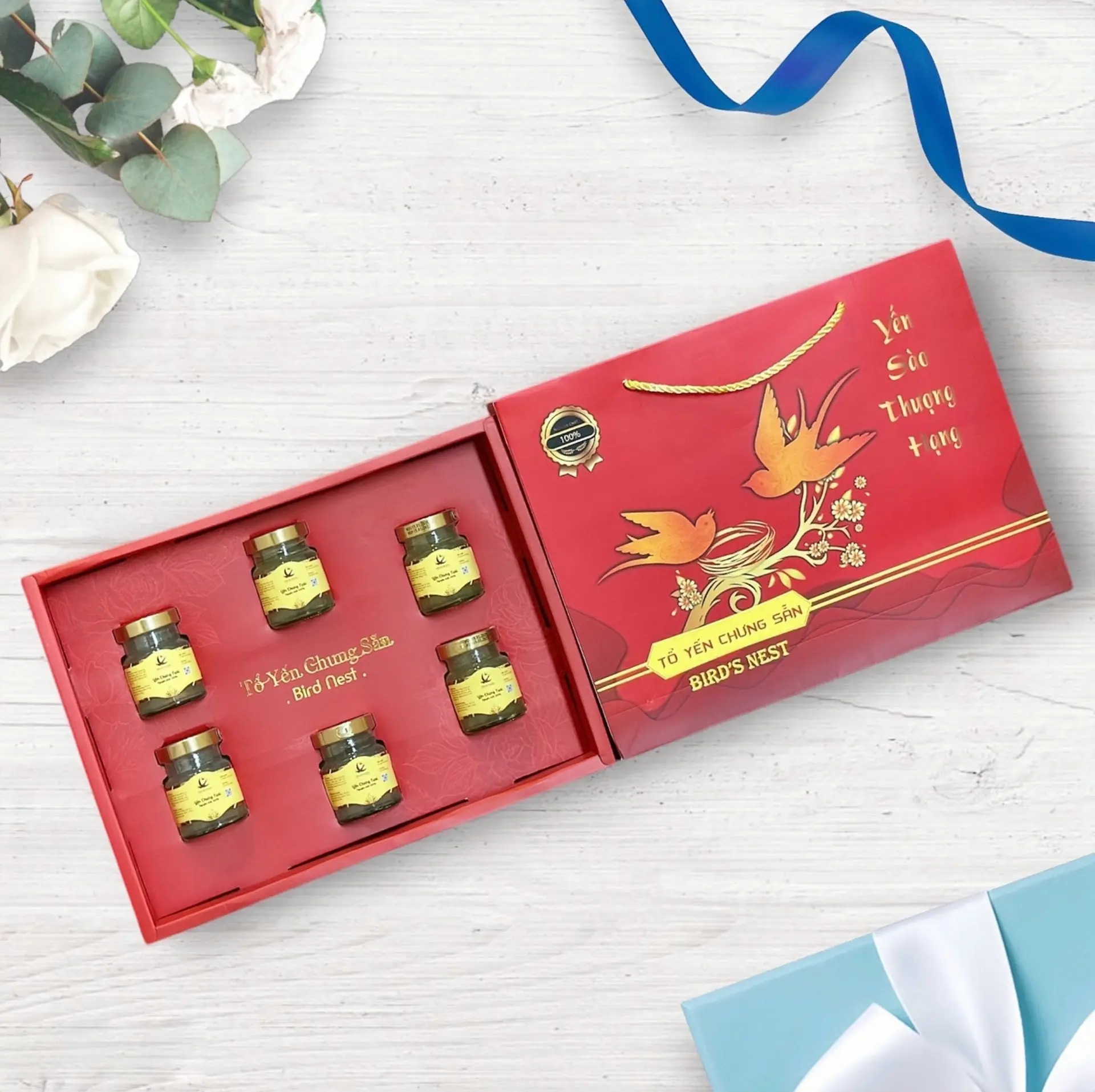 Hình ảnh [Set 6 hũ] Hộp Quà Yến Chưng Nóng 75ml 
