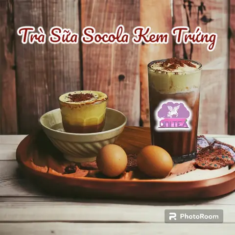 Hình ảnh Trà sữa sôcôla kem trứng nướng