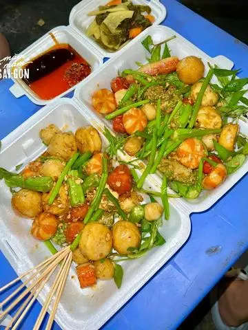 Hình ảnh Combo cá viên chiên xào mắm tỏi - LỚN 