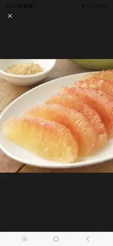Hình ảnh Bưởi da xanh ruột đỏ 500gr