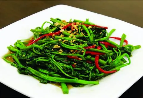 Hình ảnh Rau muống xào tỏi