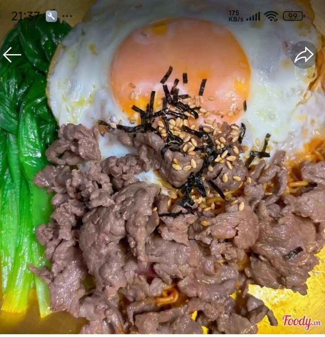 Hình ảnh mì  trộn bò 