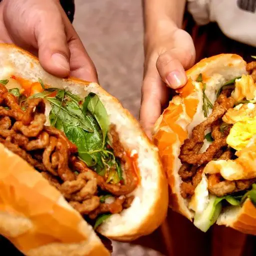 Hình ảnh Bánh Mì Chả Cá Chiên   - Trứng ốp la