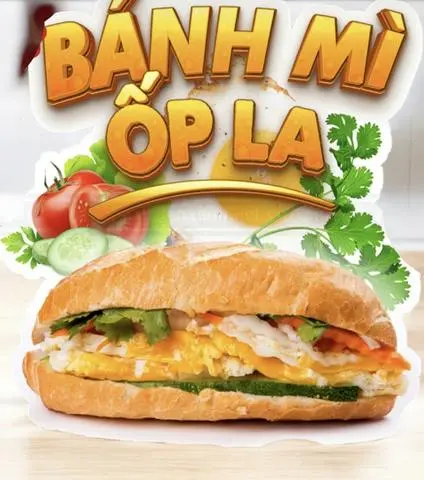 Hình ảnh Bánh mì ốp la 2 trứng chà bông