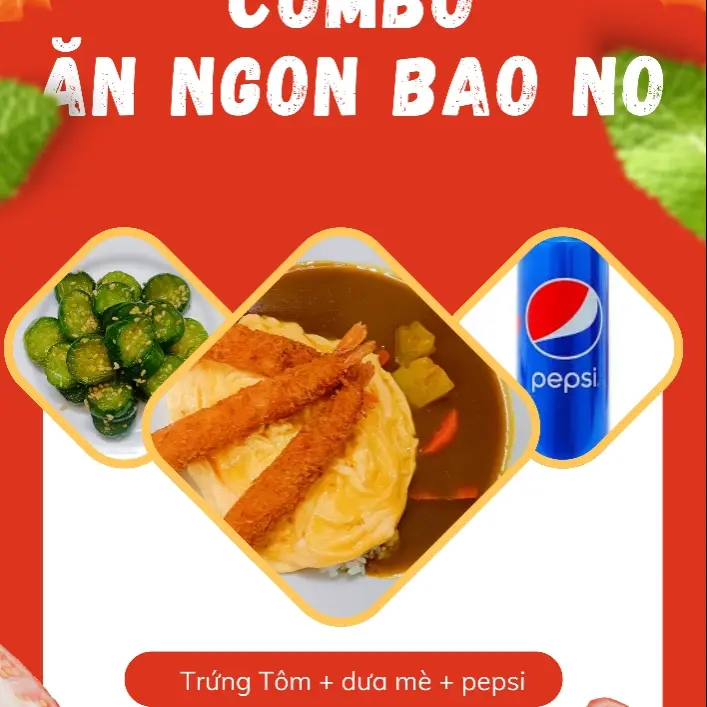 Hình ảnh Combo ăn ngon bao no - trứng omelette tôm chiên xù