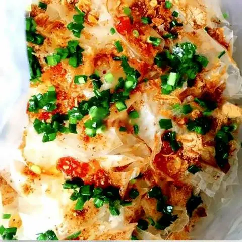 Hình ảnh Bánh tráng dẻo mỡ hành