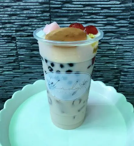 Hình ảnh Trà Sữa Thập Cẩm Bánh Flan