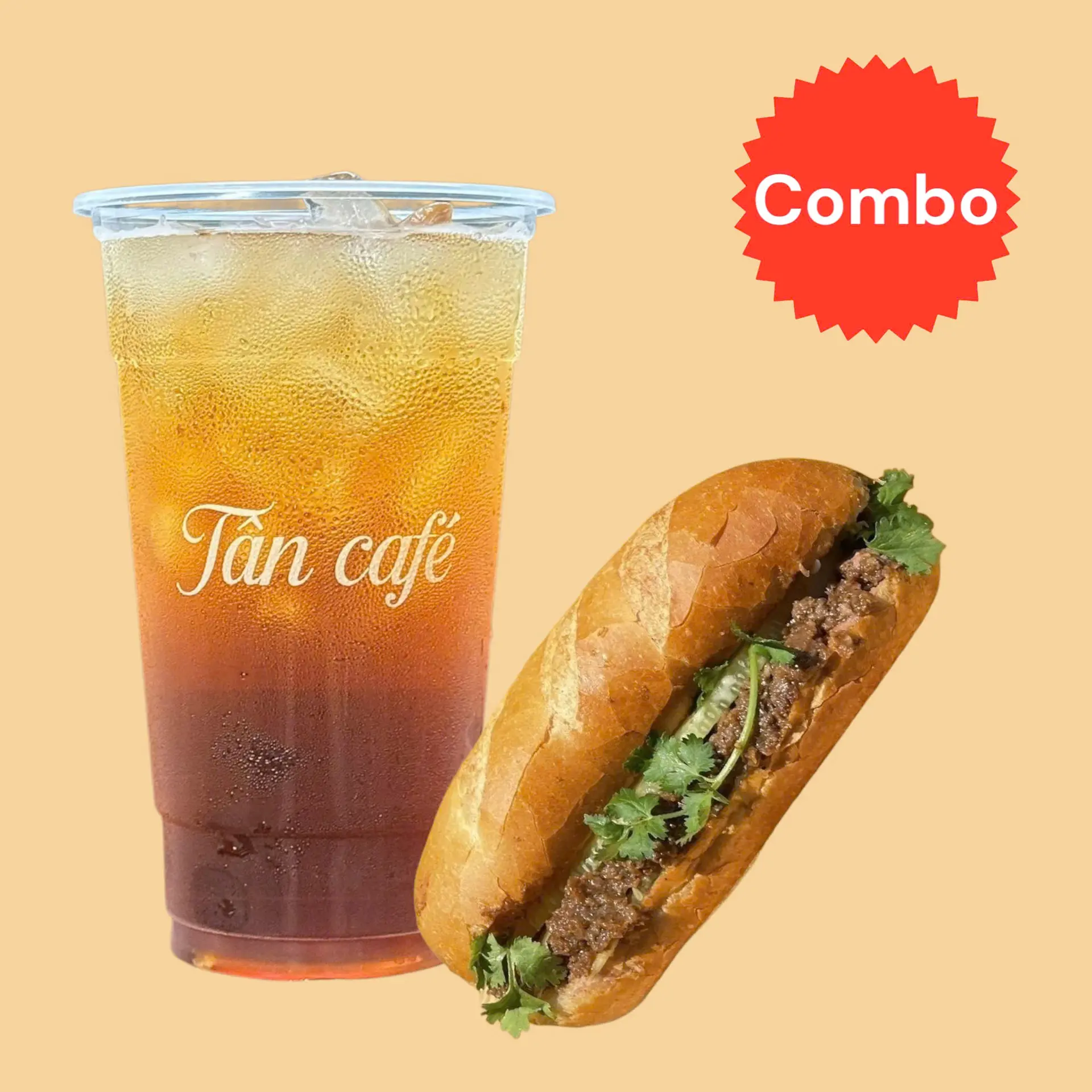 Hình ảnh Combo Bánh Mì Bò Sốt Tiêu + Trà Bí Đao