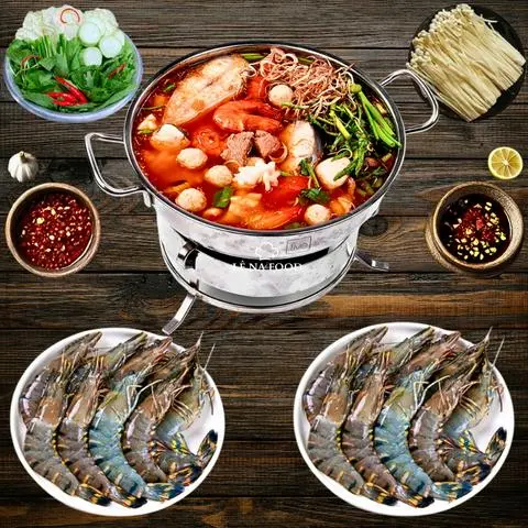 Hình ảnh Lẩu Thái Tôm thẻ LỚN 500GRAM (2-3 người dùng)