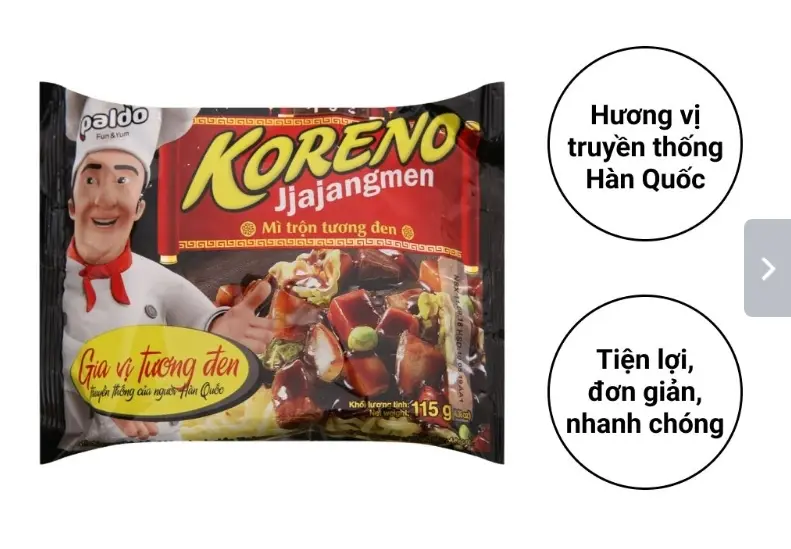 Hình ảnh  Mỳ Tương Đen 115g