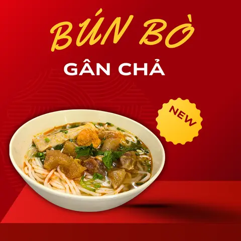 Hình ảnh Bún bò gân chả