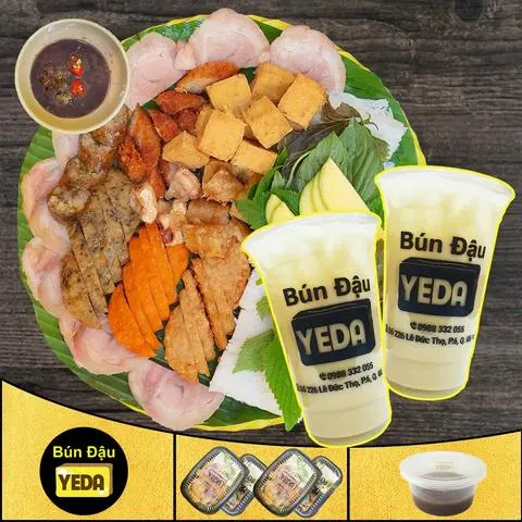 Hình ảnh Bún đậu Đặc Biệt Mẹt 2 người + 2 Sữa Đậu Nành