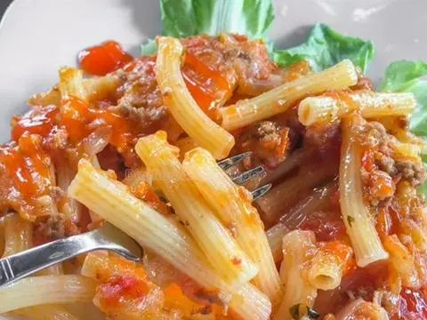 Hình ảnh Nui sốt spaghetty bò bằm phô mai