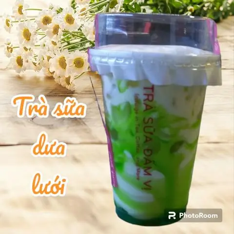 Hình ảnh Trà sữa dưa lưới