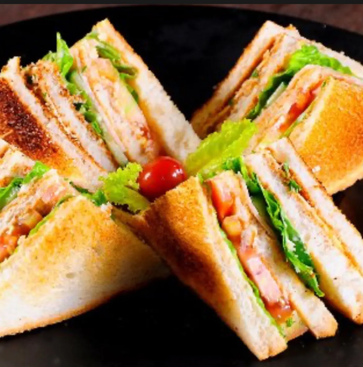 Hình ảnh Sandwich Chả lụa sợi chiên
