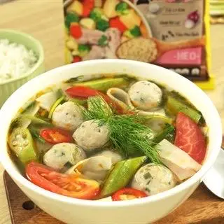 Hình ảnh canh chua chả cá