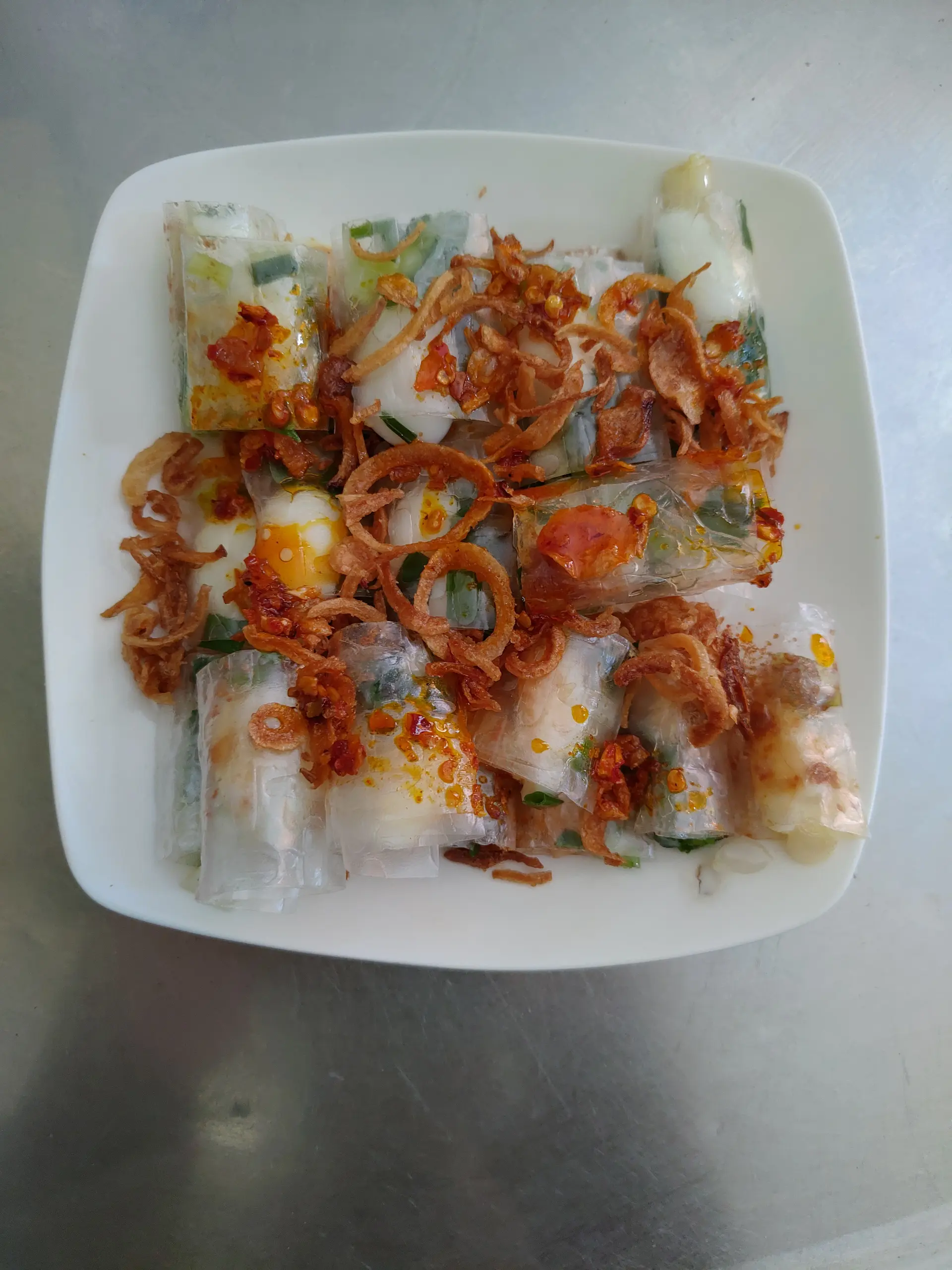 Hình ảnh BT cuốn trứng sate mỡ hành