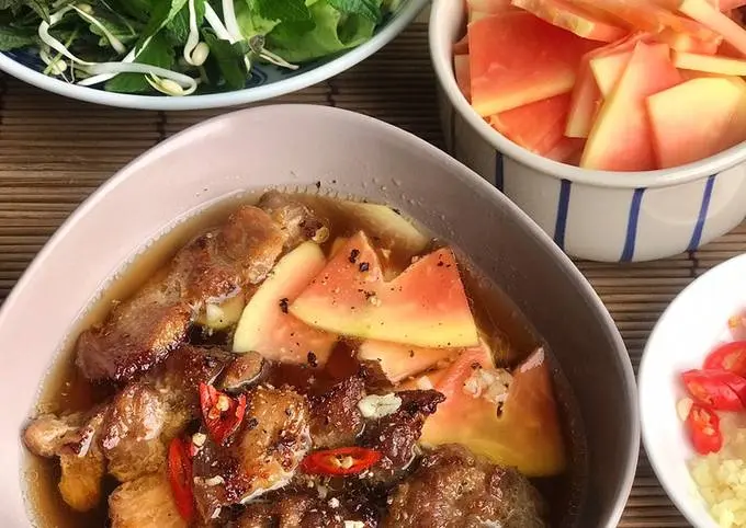 Hình ảnh Bún chả thêm chả viên 