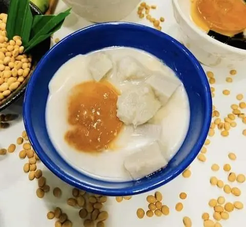 Hình ảnh Tàu hũ bánh flan khoai môn